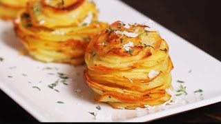 Parmesan Potato Stacks Recipe [upl. by Suiramed]