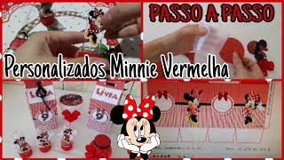 Como fazer personalizados para festa TEMA MINNIE [upl. by Irtimed]