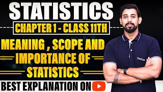 Meaning Scope and Importance of Statistics  Chapter 1  Introduction  Class 11  One Shot [upl. by Chemash569]