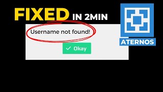 Aternos Username not found 🤔 how to fix username not found in Aternos [upl. by Jerusalem]