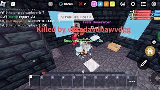 Hacker on Roblox bedwars using adetunde using 1 dollar hacks lmao💀 [upl. by Sowell513]