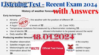 IELTS Listening Actual Test 2024 with Answers  18012024 [upl. by Neal]