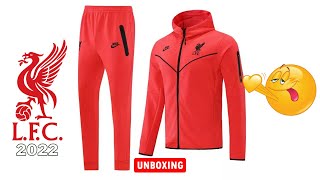 Liverpool training tracksuit hooded Tech fleece DriFit Unboxing amp Review  ASMR [upl. by Litha]