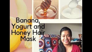 What is a HAIR MASK Easy bananayogurthoney and aloe vera hair mask recipe  Artisan Rumi [upl. by Hakim]