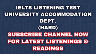 HARD IELTS LISTENING PRACTICE TEST 2021  UNIVERSITY ACCOMMODATION DEPT  BLANKSMCQ [upl. by Fulbert637]