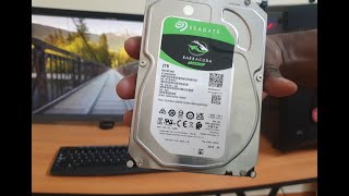 Installing a Seagate Barracuda 2TB Internal Hard drive  35 inch [upl. by Drageruaeb336]