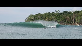 Costa Rica Surfing Channel  Surfing Backwash Bay  April 14th 2017 [upl. by Bucher]