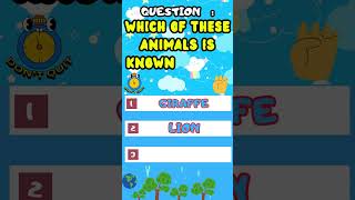 Fun Animal Quiz for Kids  Can You Guess the Right Answer 🦁🐘🐒short [upl. by Goldia63]