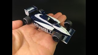 Brabham BT54 BMW turbo Nelson Piquet 1985 Miniatura escala 143 [upl. by Slein]