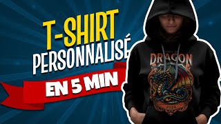 👕 TSHIRT PERSONNALISÉ en 5 minutes ⏱️ Rapidement et facilement Print On Demand [upl. by Valeda]