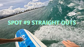 Spot 9 Surfing Straight Outs  Oahu Hawaii [upl. by Mae]