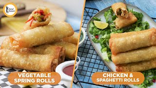 Make amp Freeze Spring Rolls 2 ways Vegetable amp Chicken Spaghetti Ramzan Special By Food Fusion [upl. by Orthman]