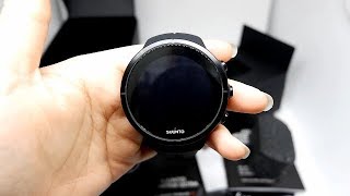 SUUNTO SPARTAN ULTRA ALL BLACK TITANIUM HR ORIGINAL UNBOXING [upl. by Elrebmik]