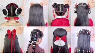 Stylish and Easy Hair Tutorials  Fluffy Pigtails Half Ponytails amp More [upl. by Musette]