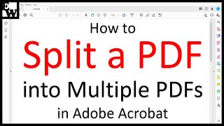 How to Split a PDF into Multiple PDFs in Adobe Acrobat Older Interface [upl. by Raji]