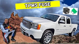 GMC SIERRA TPMS FUSE LOCATION 2007 2008 2009 2010 2011 2012 2013 [upl. by Nemad]