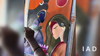 Shiv or Parvati watercolour painting painting art viralvideo shiv mahadev parvati shivshankar [upl. by Chelton]