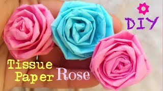 How to make Tissue Paper Roses  Very Easy DIY [upl. by Sacci428]