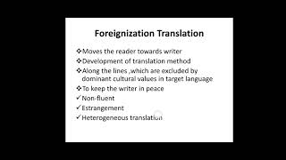 Domestication and Foreignization by VenutiTranslation studies Jeremy Munday [upl. by Rusel207]