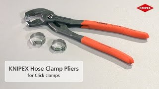 KNIPEX Hose Clamp Pliers for Click clamps 85 51 250 C [upl. by Matejka113]