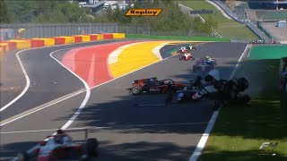 Italian Formula 4 Championship 2023 R2 Circuit de SpaFrancorchamps Huge Crash [upl. by Dunlavy]