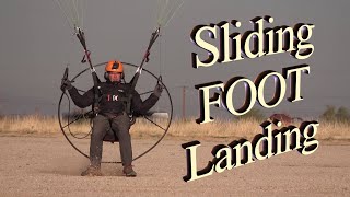 Paramotor sliding foot landing [upl. by Alakim]