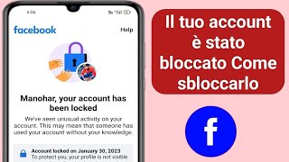 Come risolvere il problema del blocco dellaccount Facebook nuovo aggiornamento [upl. by Warrick]