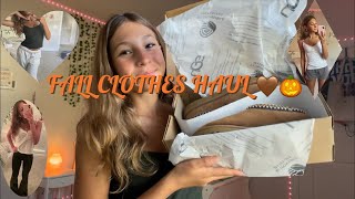 HUGE fall clothing haul 🍁brandy melville ugg hollister garage shein🍁 [upl. by Neeham]