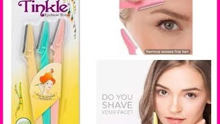 Tinkle Eyebrow Razor Review Eyebrow Razor How To UseReview Remove Facial Hair Honest Review [upl. by Enaz963]