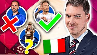 CHI AVREI CONVOCATO in NAZIONALE per il MONDIALE QATAR 2022   LA MIA ITALIA che non vedremo MAI [upl. by Filippa490]