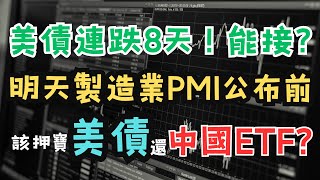 【美債連跌8天！能接？明天ISM製造業PMI公布前，你該押寶美債還是中國ETF？】台積電廣達鴻海長榮陽明萬海華航台達電亞力 [upl. by Melborn]