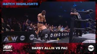 Pac powerbombs Darby on top of the AEW ring’s steel steps [upl. by Jamal]