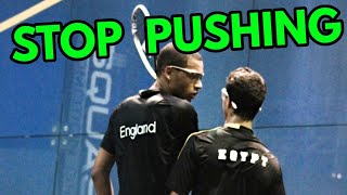 SQUASH Pushing shoving blocking and questionable decisions [upl. by Coy16]