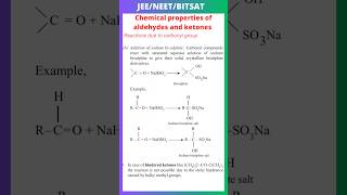 Addition of sodium bisulphite reaction due to carbonyl group  chemical properties of aldehydes [upl. by Adamski]