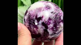 Purple Mica Lithium Lepidolite Sphere High Grade Crystal Ball 486g 70mm [upl. by Relyuhcs]