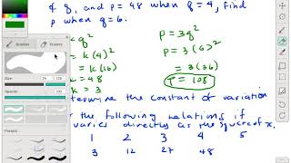 DSV3 Direct Square Variation Sample Problems Part 2 [upl. by Camilla]