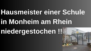 Hausmeister einer Schule in Monheim am Rhein niedergestochen [upl. by Ajnos]