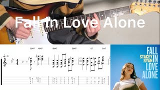 Stacey Ryan  Fall In Love Alone guitar cover with tabs amp chords [upl. by Hercule859]