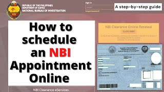 NBI Clearance Online Application  Paano kumuha ng NBI Clearance  Schedule Online appointment [upl. by Stacey]