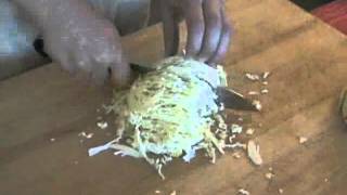 How To Shred Cabbage For Coleslaw [upl. by Etteiluj]