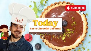 Tarte chocolat caramel [upl. by Ezirtaeb]