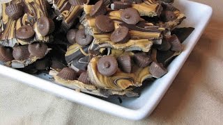 Chocolate Peanut Butter Cup Bark – Lynn’s Recipes [upl. by Nnovahs]