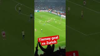 Kieran Tierney goal vs Zurich [upl. by Quickman]