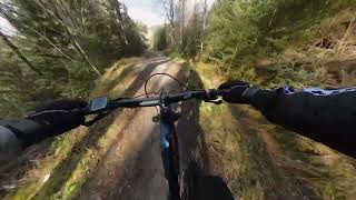 Mtb Trail Riding quotLeapin Wolf Redquot red grade trail Laggan Wolftrax mtb trails Scotlad [upl. by Canute390]