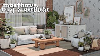 must have cozy amp aesthetic buildbuy custom content ♡  the sims 4 cc showcase   cc links [upl. by Benoit]