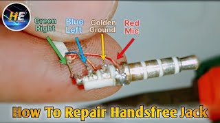 How To Repair Handsfree Jack  How To Repair Earphone Jack  How to repair handfre  Harris Engineer [upl. by Nyraf]