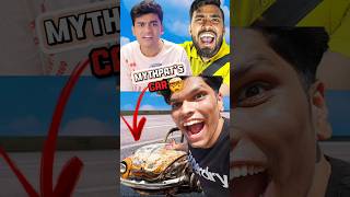 TECHNO GAMERZ REACTION ON MYTHPATS CAR🚘technogamerz shortsfeed viral [upl. by Iran]