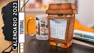 Tutorial calendario sobremesa 2023  Cartonaje y paper craft [upl. by Cannon820]