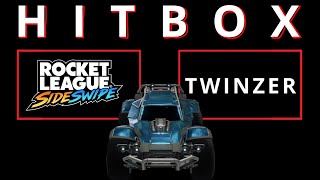 TWINZER Hitbox in Rocket League Sideswipe Every single car hitbox overview [upl. by Aehtela967]