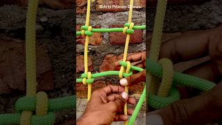 How to tie a knot with a cargo net and climbing net rope [upl. by Einnaf]